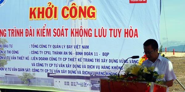 Khởi công dự án xây dựng Đài Kiểm soát không lưu Tuy Hòa tỉnh Phú Yên